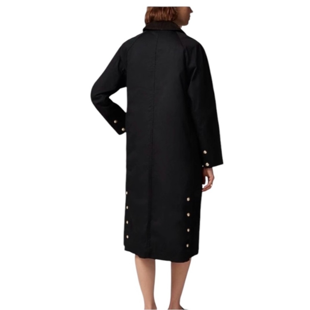 J Crew Collection Long Waxed Barn Jacket Removable Vest Black NWT Size L - Picture 5 of 15